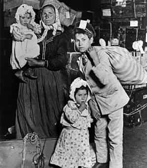 famille emigres italiens